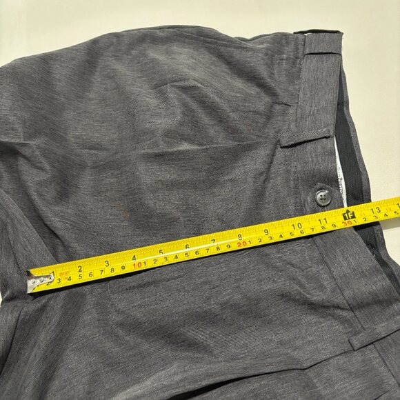 Perry Ellis Portfolio Dress Pants 38x30 Heather Gray Pleated Cuffed Classic Fit - Picture 10 of 11